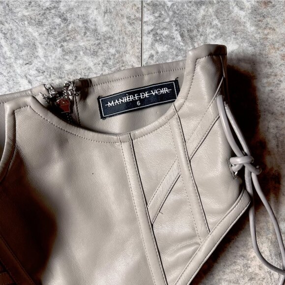 Maniere De Voir NWOT Corset Belt Vegan Leather - Picture 7 of 12